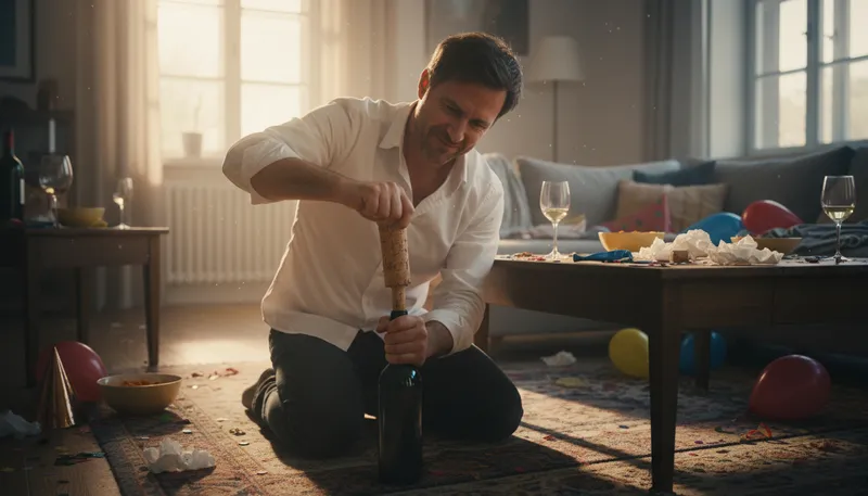 Illustration of put the cork back in the bottle: Stop something that cannot be easily controlled.
