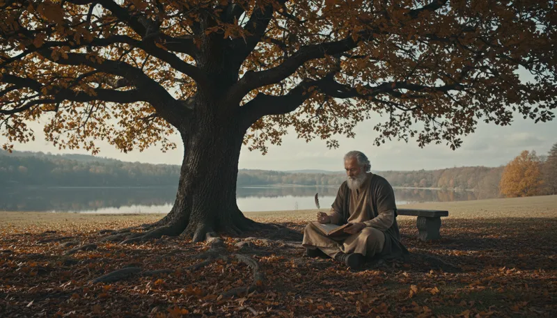 Illustration of philosopher: A person who studies fundamental questions about life.