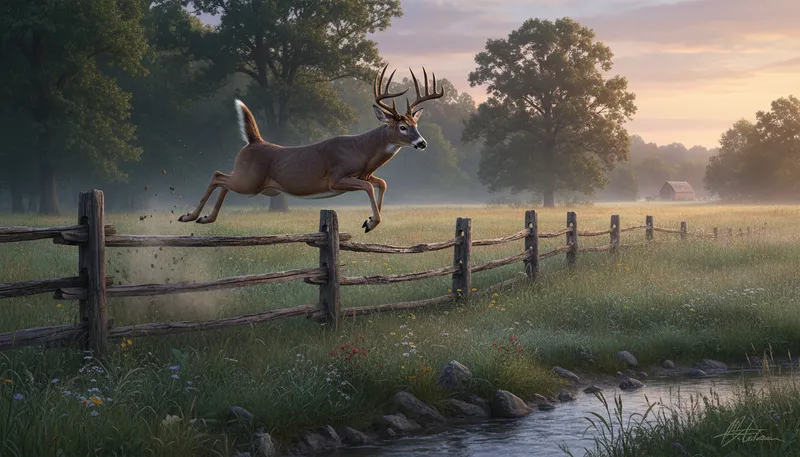 Illustration of buck: A male deer or a dollar.