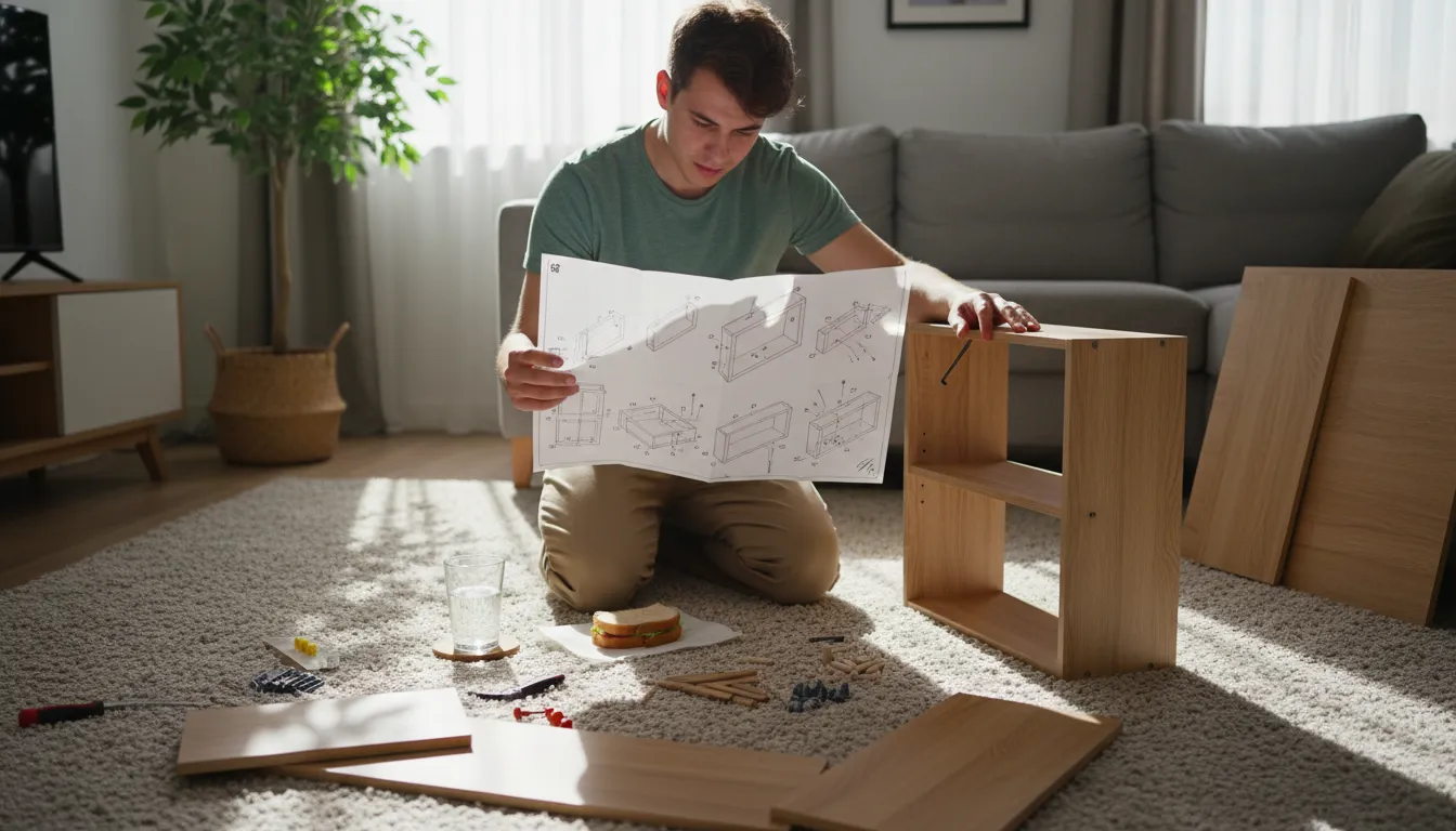 Illustration of instructions: Information that tells you how to do something.