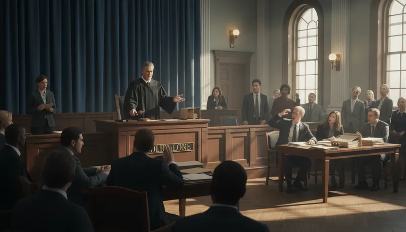 Illustration of mistrial: A legal trial that cannot produce a verdict.