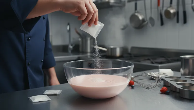 Illustration of gelatin: protein from collagen used in food