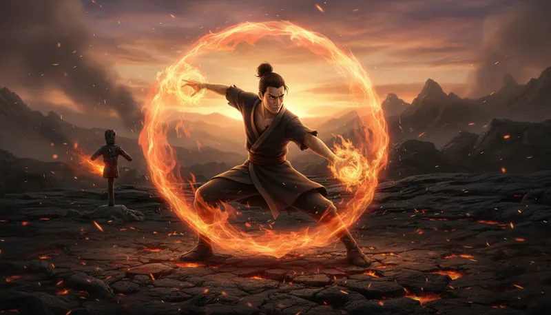 Illustration of zuko: A character known for his fiery personality.
