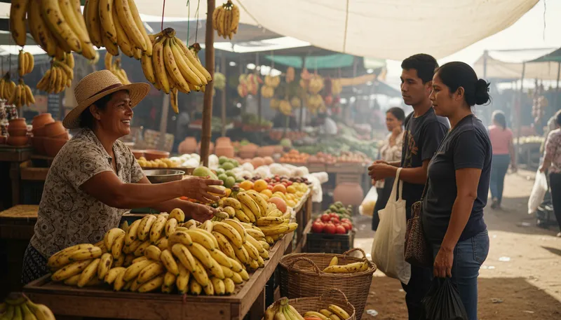 Illustration of bana: A term for a type of banana in some cultures.