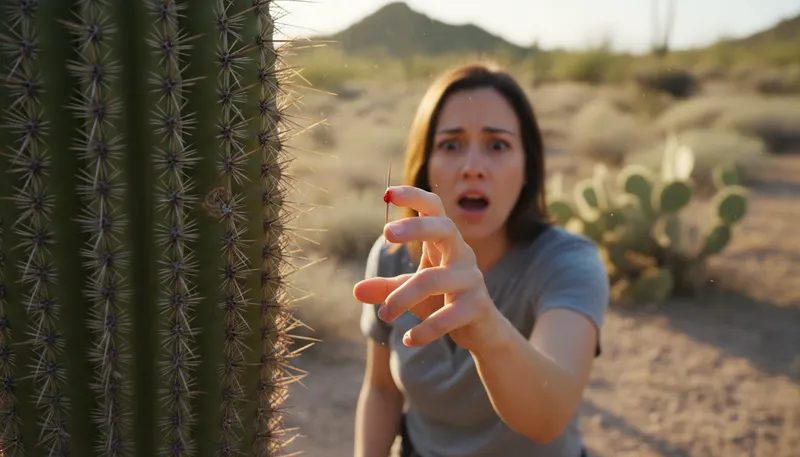 Illustration of prickly: having sharp points or thorns