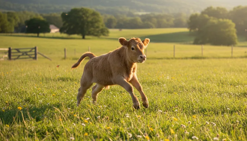 Illustration of calf: A young cow or a leg muscle.