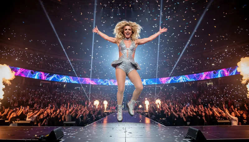 Illustration of britney: A popular American singer and performer.