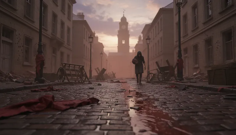 Illustration of bloodshed: The act of causing injury or death.