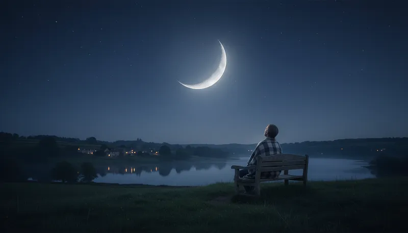 Illustration of crescent: A shape resembling a half moon.