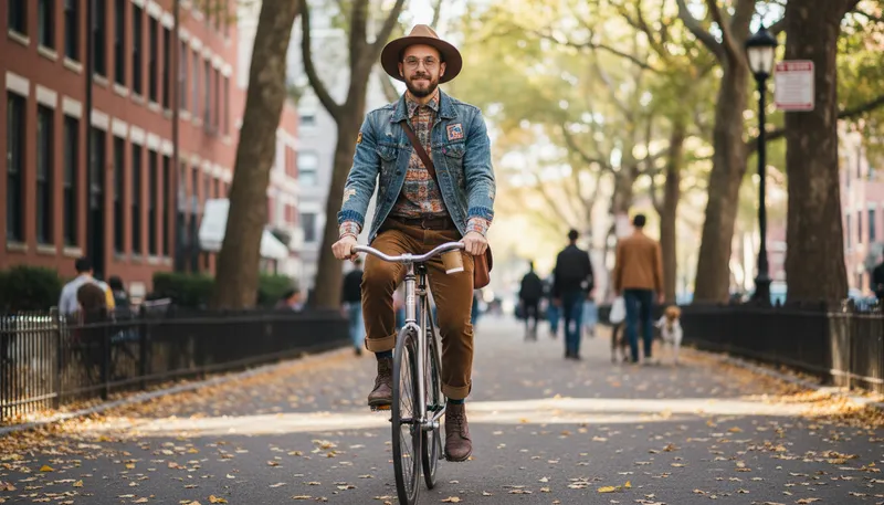 Illustration of hipster: A person who follows the latest trends.
