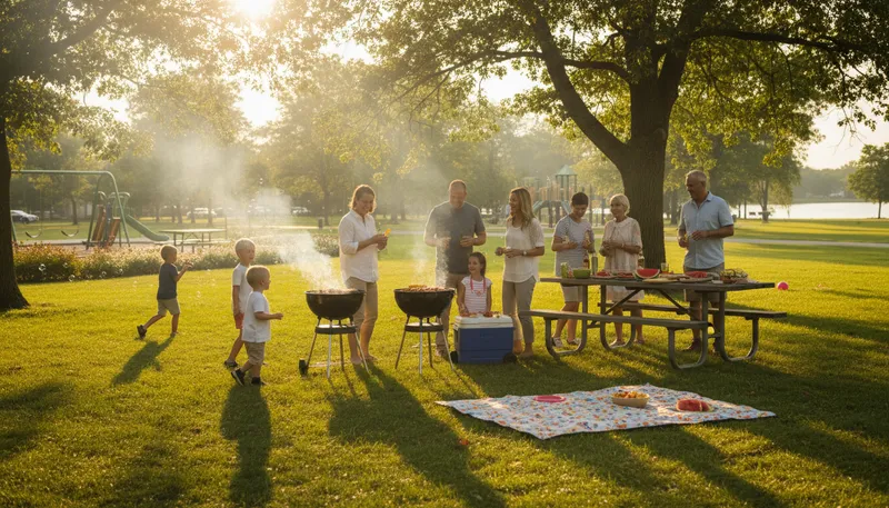 Illustration of summertime: the warmest season of the year.