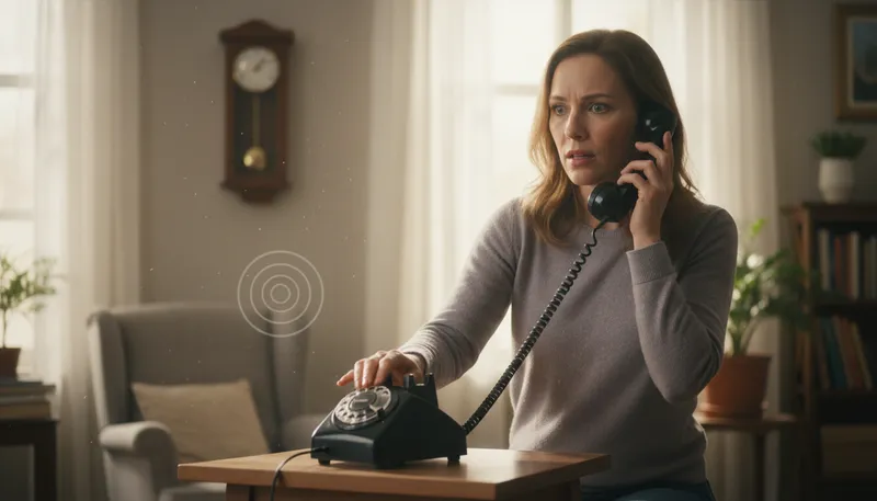 Illustration of telephone: A device for voice communication over distances.