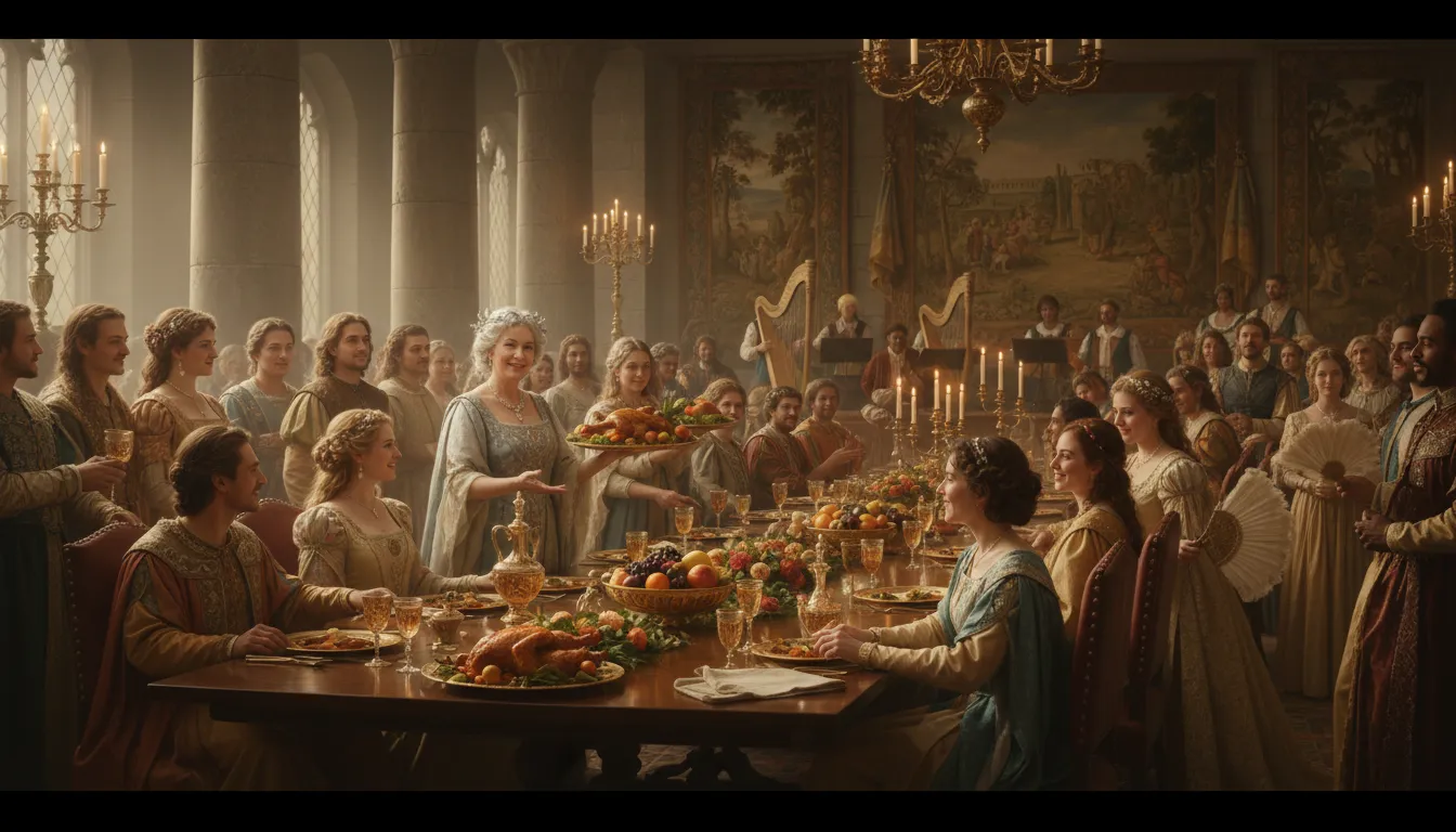 Illustration de royally : In a manner fit for a king or queen.