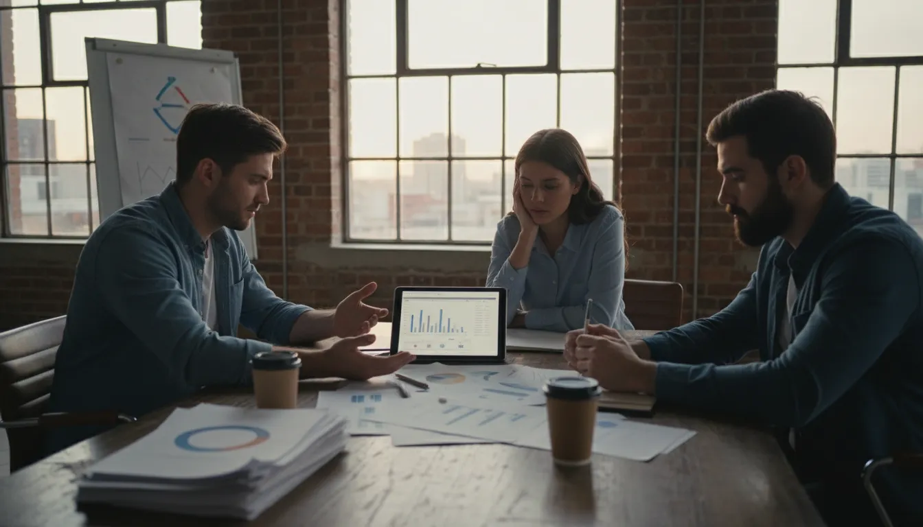 Illustration of down round: raising funds at a lower company valuation