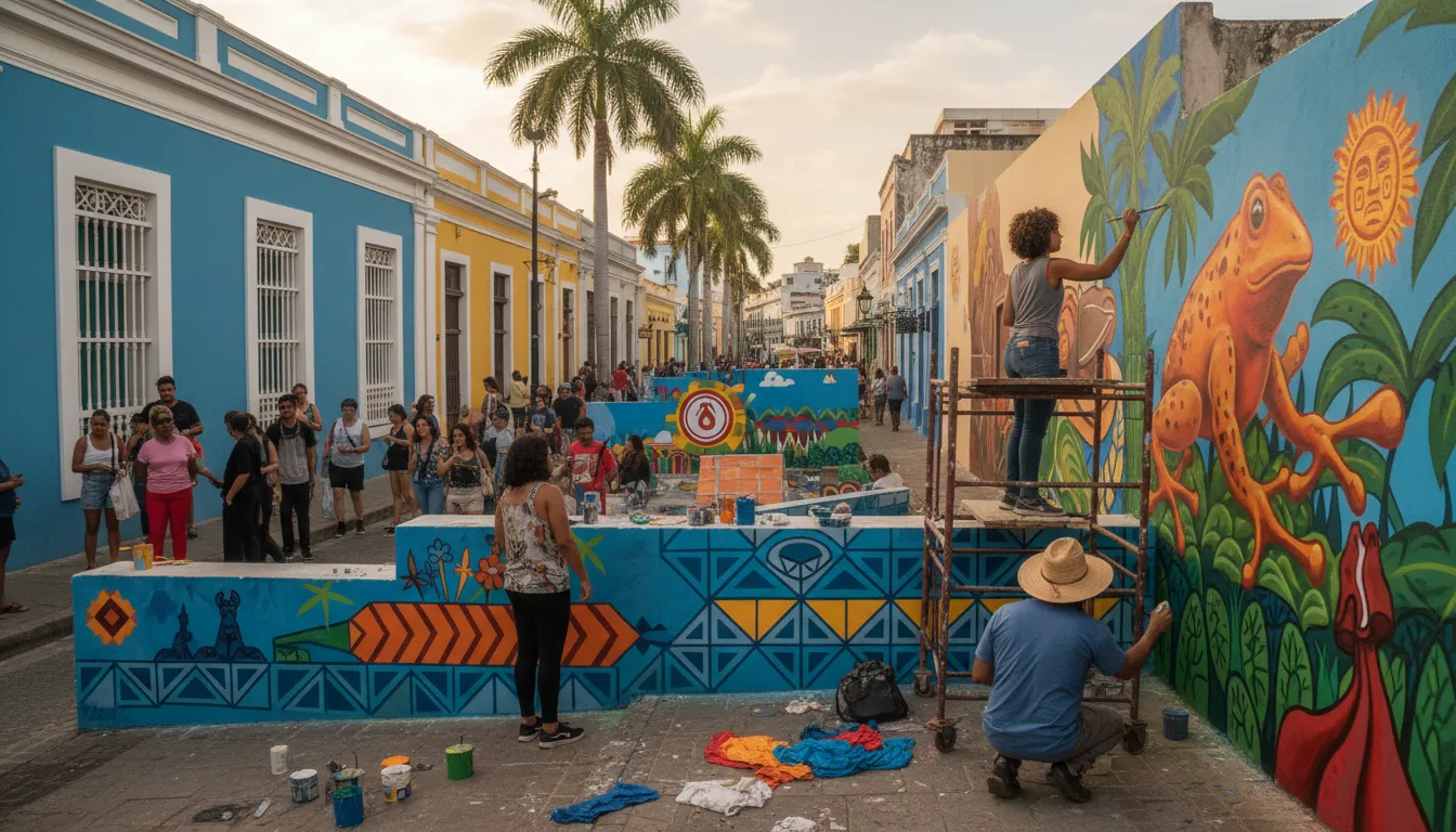 Illustrazione di Rican: A person from the island of Puerto Rico.