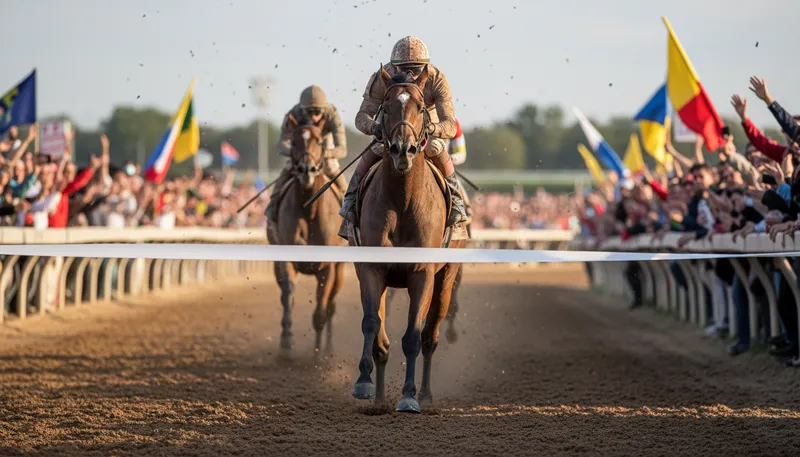 Illustration of win by a nose: To win by a very small margin.