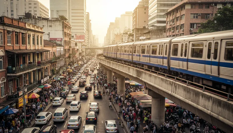Illustration of mrt: Mass Rapid Transit, a public transport system.