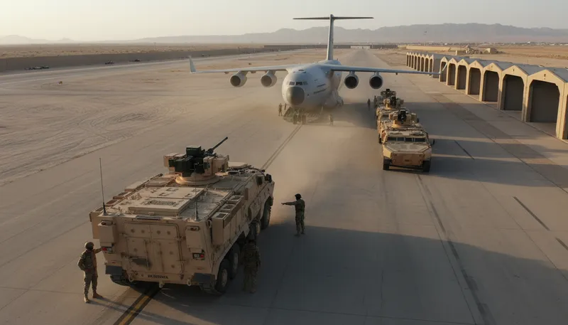 Illustration of armament: Weapons and military equipment.