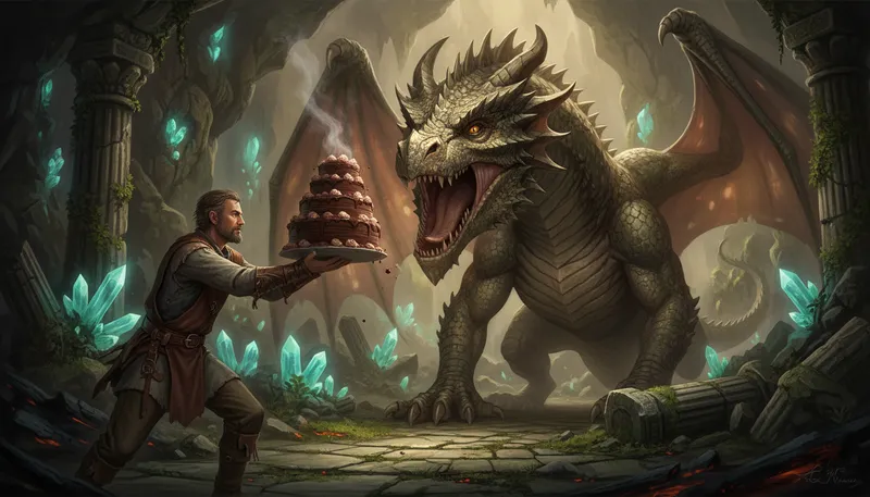 Illustration of feed the dragon: To satisfy a strong craving or desire.