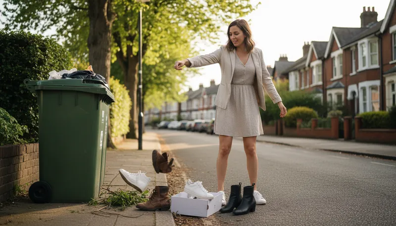 Illustration of kick to the curb: to reject or discard something or someone