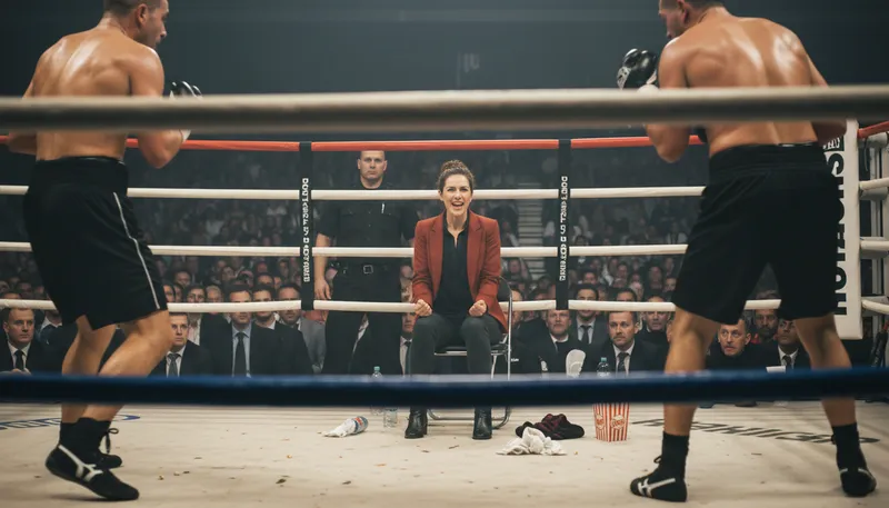Illustration of ringside seat: ideal position to watch an event.