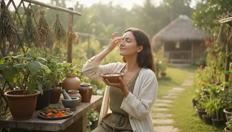 Illustration of ayurvedic: Related to traditional Indian medicine.