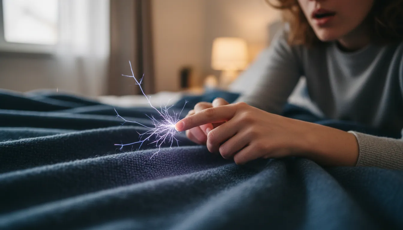 static 的插图：electricity at rest