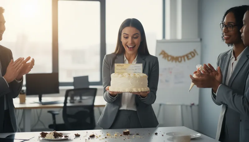 Illustration of icing on the cake: an additional benefit or bonus.