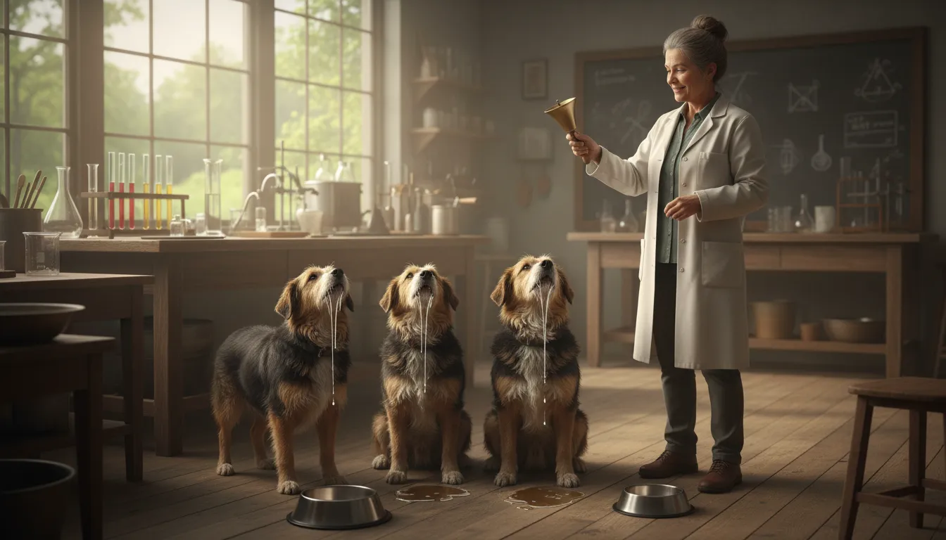 Illustration of classical conditioning: Learning in which a response becomes linked to a signal that previously meant nothing.