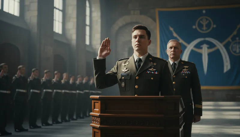 Illustration of oath: A solemn promise or commitment.