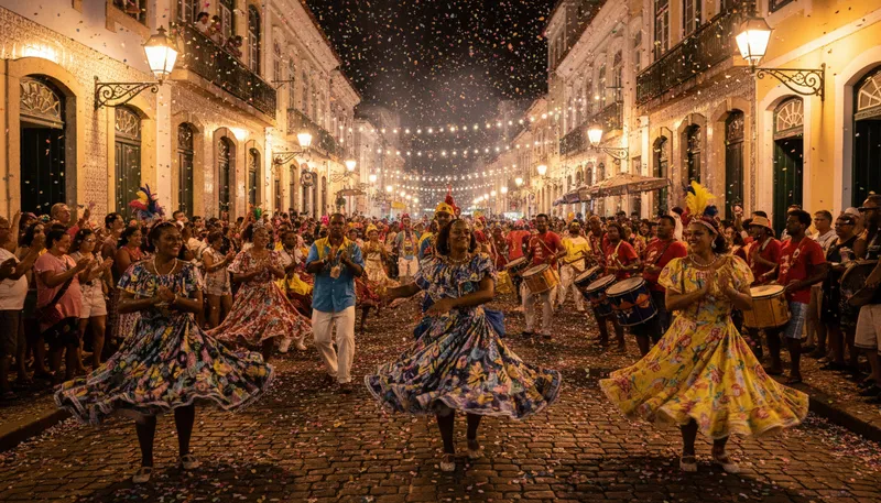 Illustration of salvador: a city known for its vibrant culture in Brazil
