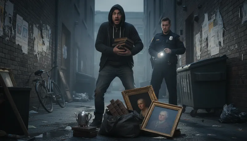 Illustration of dead to rights: caught in the act, without doubt