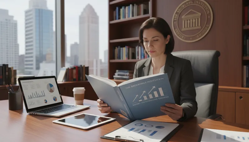 Illustration of brookings: a research organization that influences public policy