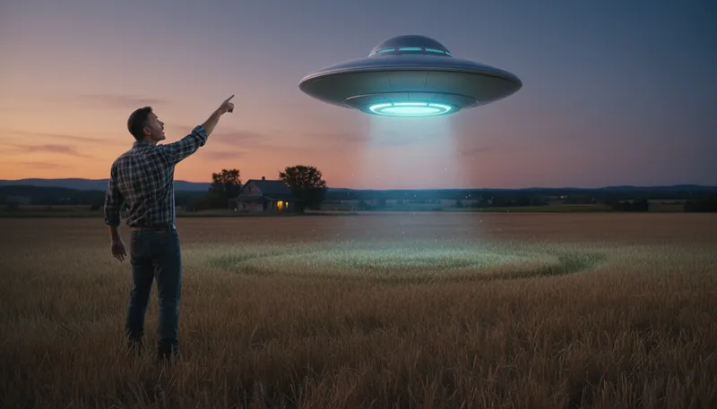 Illustration of ufo: Unidentified flying object.