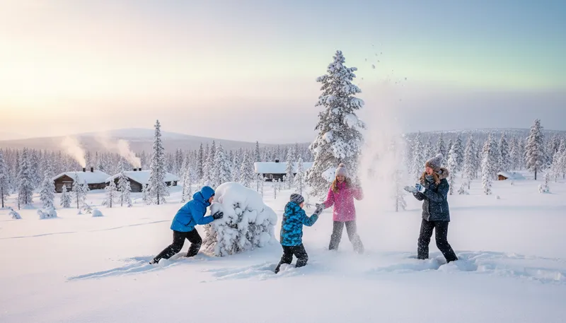 Illustration of lapland: A region in northern Finland and Sweden.