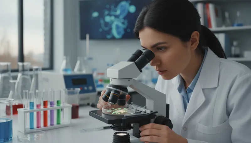 Illustration of microorganism: A tiny living thing, often microscopic.
