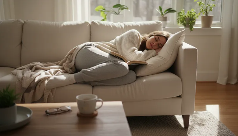 Illustration of kip: A short sleep or nap.