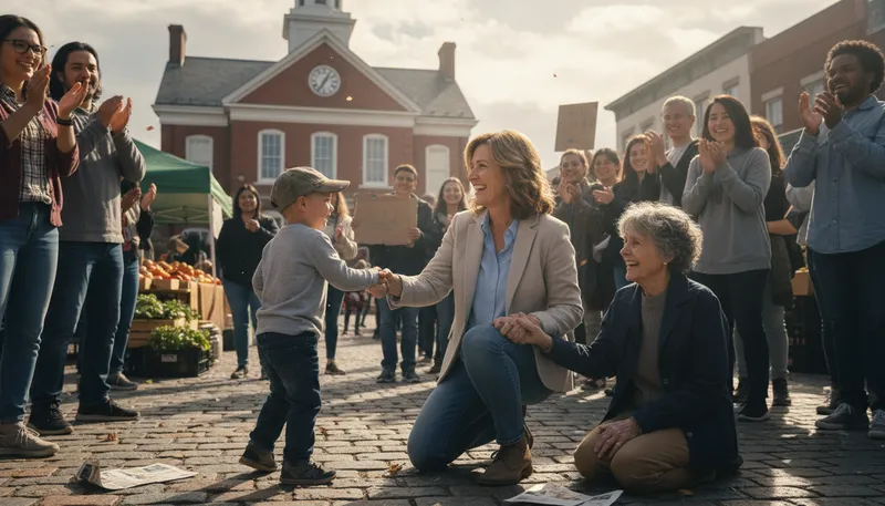 Illustration of common touch: Ability to connect with everyday people easily.
