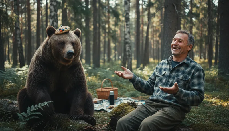 Illustration of is a bear catholic: rhetorical question about obvious truth