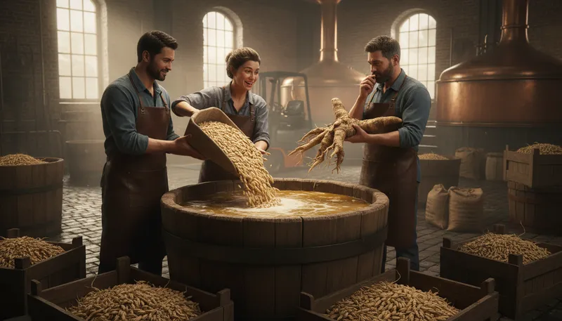 Illustration of bigg: A type of barley used in brewing.