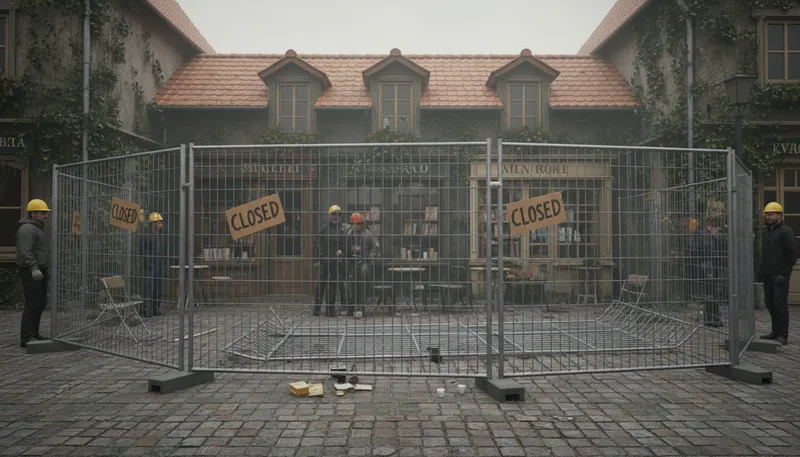 Illustration of fence in: restrict movement or options.