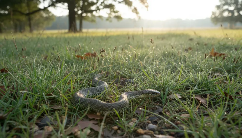 Illustration of serpent: A large snake.