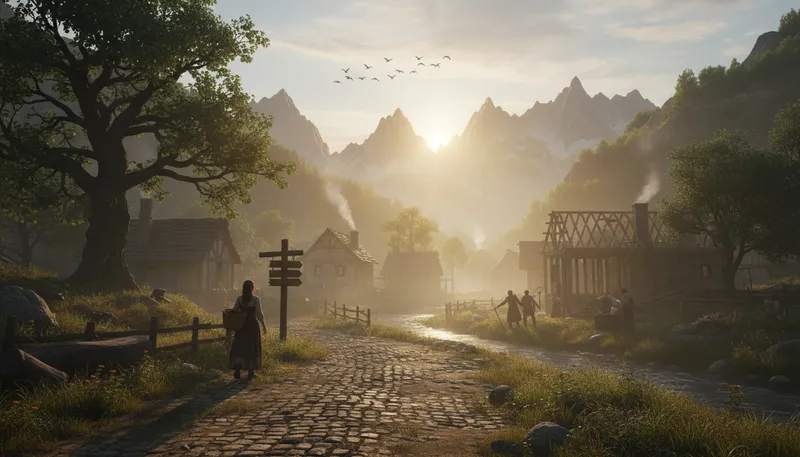 Illustration of new dawn: A fresh start or beginning.