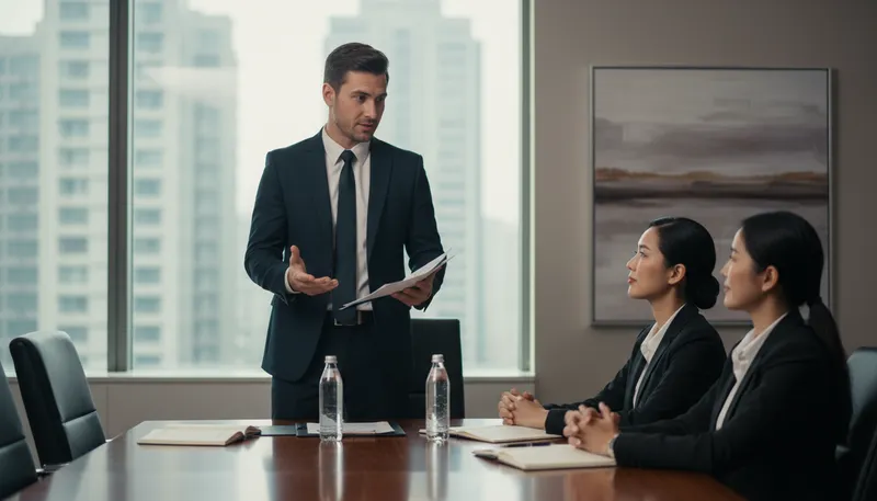 Illustration of do the talking: to speak on behalf of someone else