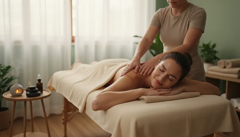 Illustration of bodywork: therapeutic massage for relaxation