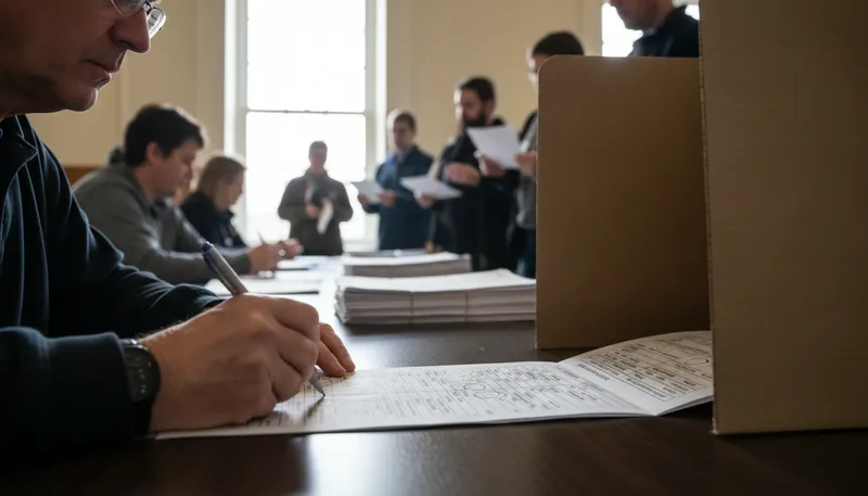 Illustration of voter: a person who casts a ballot in an election.