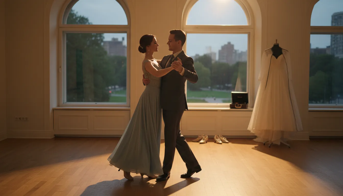 Hình minh họa cho foxtrot: A smooth ballroom dance with slow steps.