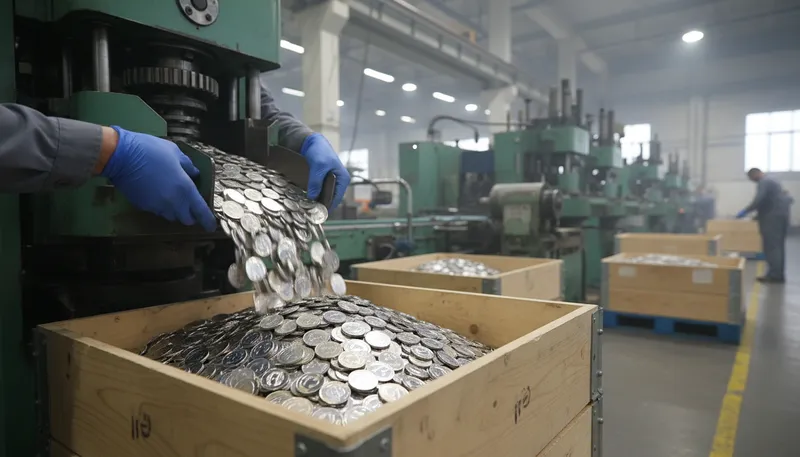 Illustration of mint: A place where coins are made.