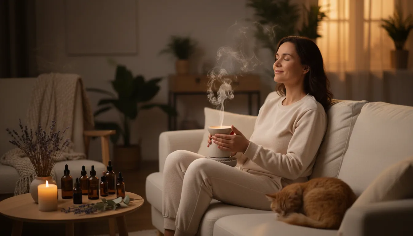 aromatherapy 的插图：Use of scents for healing and relaxation.