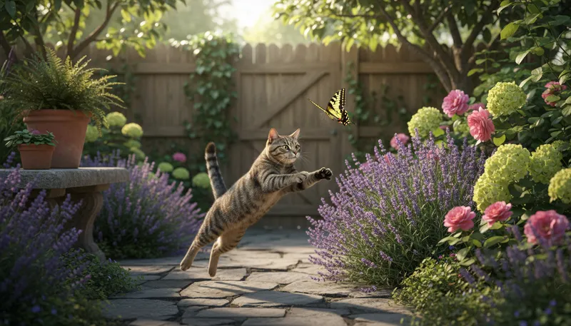 Illustration of tabby: A cat with a striped or spotted coat.